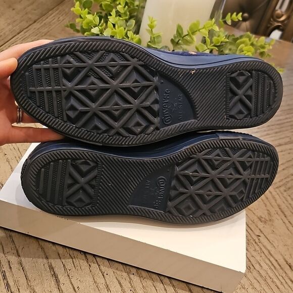 Converse Navy Suede Sneakers Size 7 - Picture 7 of 11